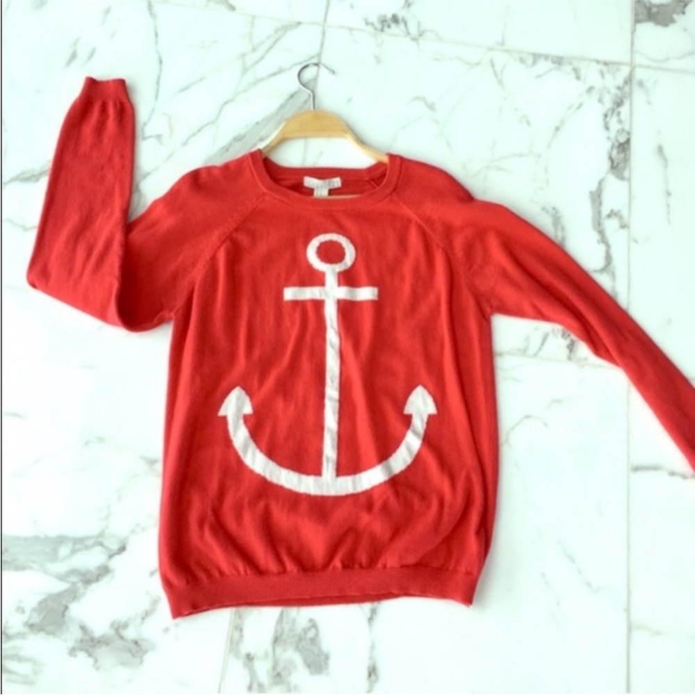 SALE ⚓️ Forever 21 Red Anchor Sweater